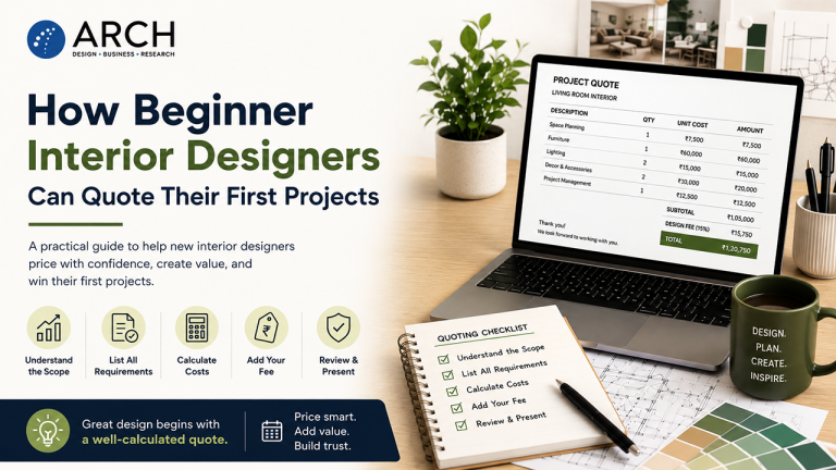 How Beginner Interior Designers Can Quote Their First Projects
