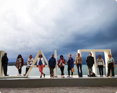 Co-Life Lahti, Finland group by the lake