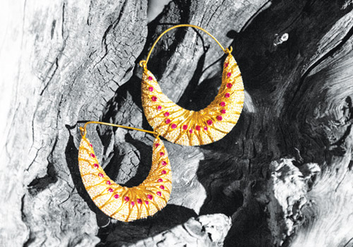 Vidhi Singhani - 3rd Prize for cocktail earrings at JAS Jewellery Design awards 2013.