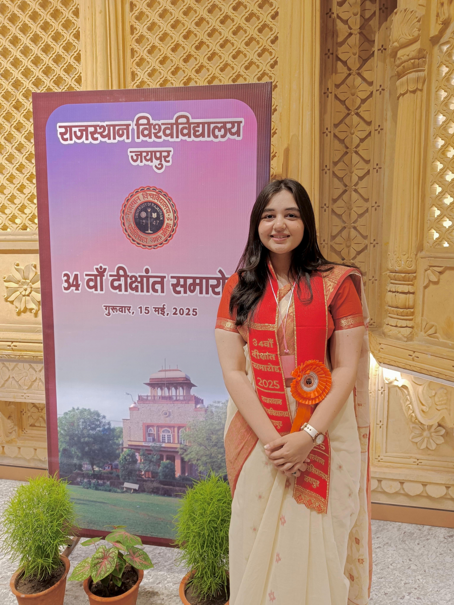 ARCH Alumna Sanchi Porwal Honoured with Gold Medal at University of Rajasthan