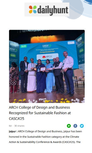 ARCH College recognised for Sustainable Fashion at CASCA'25