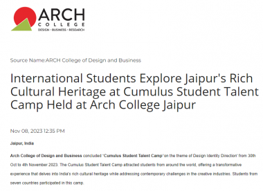 Marudhara Bharti : Arch College Hosts Cumulus Student Talent Camp