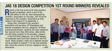 Mrs. Archana Surana invited as a Judge by The Jewelers Association Show(JAS-18)