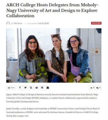 PNI - ARCH College Hosts Delegates from Moholy-Nagy University of Art and Design to Explore Collaborations